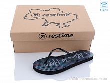 Шлепки TWL22025 black Restime / p. 36-40 / 24пар