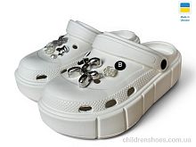 Кроксы E152-2-6 білий Rai shoes / p. 36-40 / 6пар