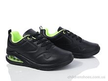 Кроссовки 20-1032-1 black-green Violeta / p. 36-41 / 8пар
