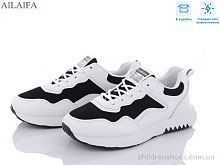 Кроссовки WM19 white-black Ailaifa / p. 36-41 / 8пар
