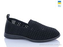 Слипоны 6727 чорний DeMur / p. 36-40 / 10пар