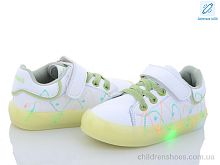 Кроссовки NC57-1 green LED Clibee / p. 21-25 / 6пар