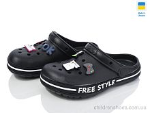 Кроксы 329 чорний Крок / p. 33-36 / 8пар