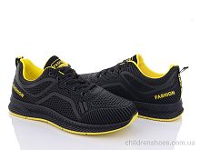 Кроссовки 197-142 black-yellow Violeta / p. 40-45 / 8пар