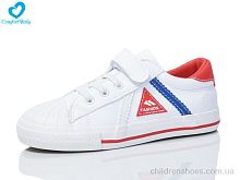 Кеды 13100 білий-червоний Comfort-baby / p. 24-30 / 9пар