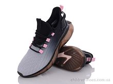 Кроссовки 24-139 grey-black-pink Violeta / p. 36-41 / 8пар