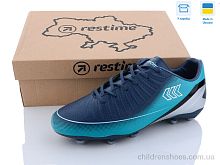 Футбольная обувь DM023027-2 navy-cyan Restime / p. 41-45 / 8пар