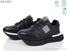 Кроссовки 8812 black Ailaifa / p. 36-41 / 8пар