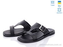 Шлепки 4119 чорна шкіра L.Shoes / p. 36-40 / 6пар