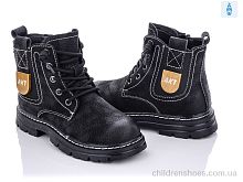 Ботинки Y163(2117B) black Violeta / p. 32-37 / 6пар