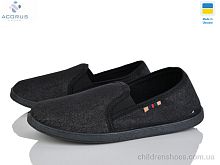 Слипоны Джинс чорний Acorus / p. 41-45 / 7пар