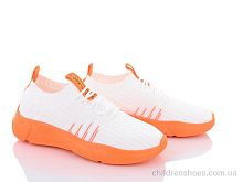 Кроссовки 185-1 white-orange Violeta / p. 36-41 / 8пар