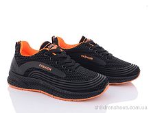 Кроссовки 197-141 black-orange Violeta / p. 36-41 / 8пар