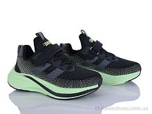 Кроссовки N1350P-1 black-green Clibee-ShoSho / p. 32-37 / 6пар