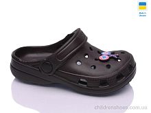 Кроксы 017 шоколад Inblue / p. 30-35 / 6пар