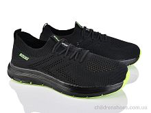 Кроссовки 4058-B2065-2 black-green Мир / p. 36-41 / 8пар