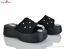 Шлепки N1 black Veagia-ADA / p. 36-40 / 8пар