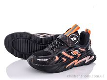 Кроссовки G19(5015) black-orange Violeta / p. 32-37 / 6пар