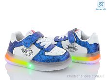 Кроссовки NC61-1 navy LED Clibee / p. 21-26 / 6пар