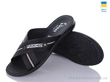 Шлепки TRK 007 black-white new DeMur / p. 41-45 / 6пар