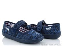 Тапки Школа без вышивки син.текст Slippers / p. 28-31 / 6пар