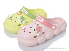 Кроксы 5526 pink-yellow  mix YZY / p. 30-35 / 12пар