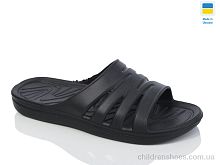 Шлепки Крабік чорний Lot Shoes / p. 40-45 / 8пар