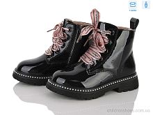 Ботинки NQ734 black Clibee-ShoSho / p. 25-30 / 6пар
