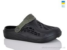 Кроксы 129 чорний-хакі Lot Shoes / p. 41-45 / 8пар