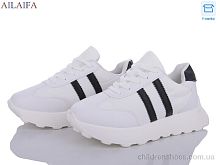 Кроссовки 2393 white-black Ailaifa / p. 36-41 / 6пар