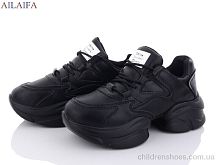 Кроссовки 2361-1 all black Ailaifa / p. 36-41 / 6пар
