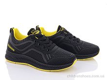 Кроссовки 197-143 black-yellow Violeta / p. 36-41 / 8пар
