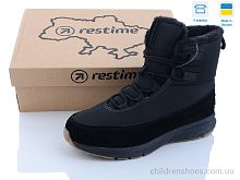 Ботинки TWZ23236 black Restime / p. 36-41 / 8пар