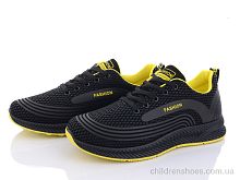 Кроссовки 197-144 black-yellow Violeta / p. 40-45 / 8пар
