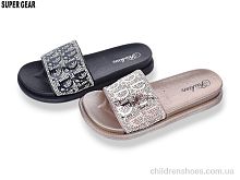 Шлепки 01-888 black-rose mix Super Gear / p. 36-41 / 12пар
