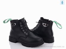 Ботинки Y106(7603) black-green Violeta / p. 31-36 / 6пар