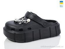 Кроксы 152-2-2 чорний Lot Shoes / p. 36-40 / 6пар