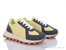 Кроссовки 149-9-5 black-yellow Violeta / p. 36-41 / 8пар