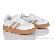 Кроссовки RL604-2 white-brown KIMBOO / p. 26-31 / 12пар