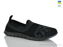 Слипоны 6597 чорний DeMur / p. 36-40 / 10пар