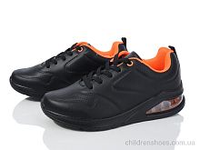 Кроссовки 20-1032-3 black-orange Violeta / p. 36-41 / 8пар