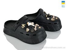 Кроксы 156-1 чорний Golden Lion / p. 36-40 / 6пар