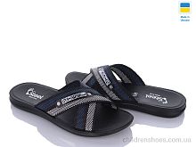 Шлепки TRK 007 black-grey-blue new DeMur / p. 41-45 / 6пар