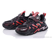 Кроссовки G19(5015) black-red Violeta / p. 32-37 / 6пар