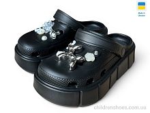 Кроксы E152-2-6 чорний Rai shoes / p. 36-40 / 6пар