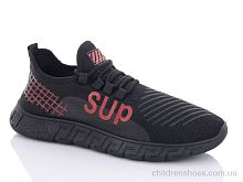 Кроссовки 079 black-red ЧОЛОВІЧЕ ВЗУТТЯ+ / p. 39-45 / 8пар