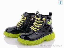 Ботинки Y95-0638B black-green Violeta / p. 32-37 / 6пар
