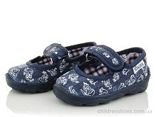 Тапки Ясл.без вышивки синий Slippers / p. 19-22 / 6пар