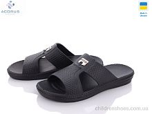 Шлепки 137 чорний Acorus / p. 40-46 / 8пар