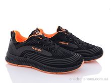 Кроссовки 197-144 black-orange Violeta / p. 40-45 / 8пар